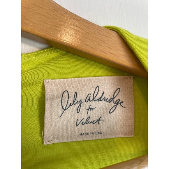 Lilly Aldridge for Velvet green dress long sleeve bodycon lined stretchy Size L - Picture 6 of 8